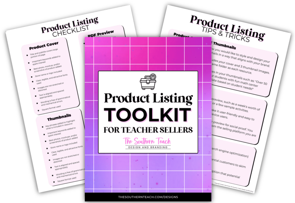 Free Product Listing Toolkit for TPT Sellers